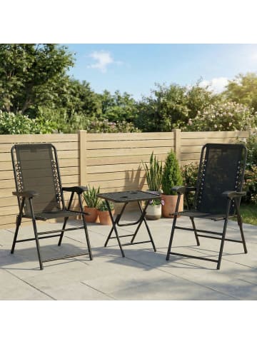 Outsunny Balkonmöbel Set in Schwarz 65L x 61B x 91H cm