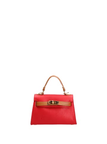 ROBERTA ROSSI Handtasche in RED AND COGNAC