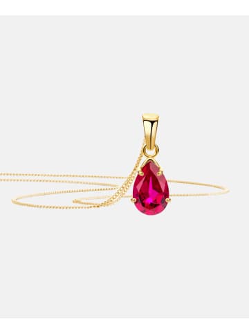Diamant L'éternel Halskette aus 375 Gelbgold mit Rubin