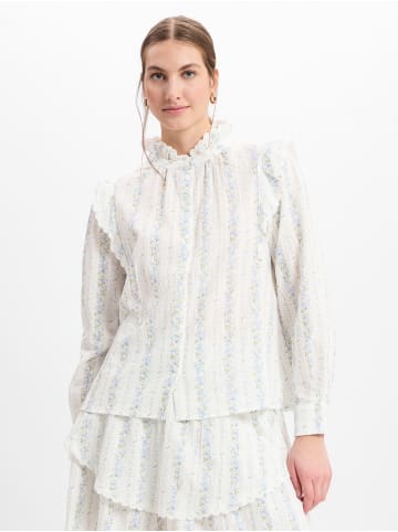 Marie Lund Bluse in ecru blau