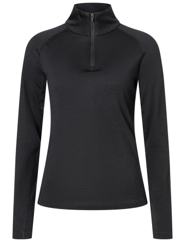 super.natural Merino Longsleeve W ARCTIC230 ZIP 1/4 in schwarz