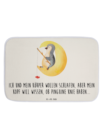 Mr. & Mrs. Panda Badvorleger Pinguin Mond mit Spruch in Weiß