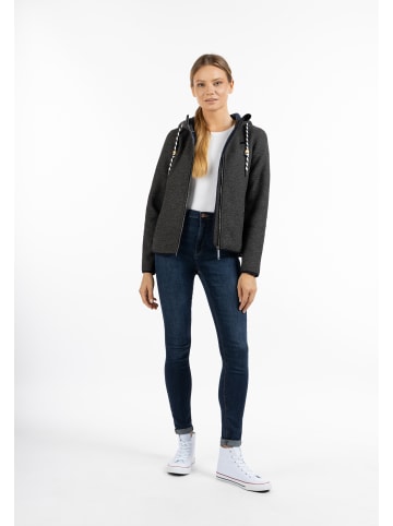 Schmuddelwedda Damen Strickfleecejacke in Grau Melange