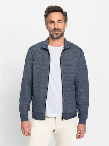 WITT WEIDEN Sweatjacke in dunkelblau-hellgrau-meliert