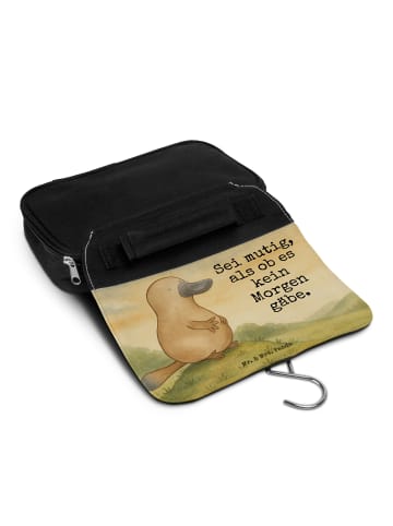 Mr. & Mrs. Panda Badetasche Schnabeltier Mut Design mit Spruch in Weiß