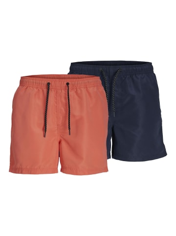 Jack & Jones 2er-Pack Badeshorts in Hot Coral