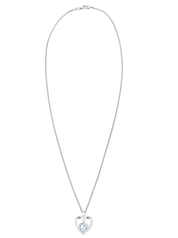 Elli DIAMONDS  Halskette 925 Sterling Silber Herz in Weiß