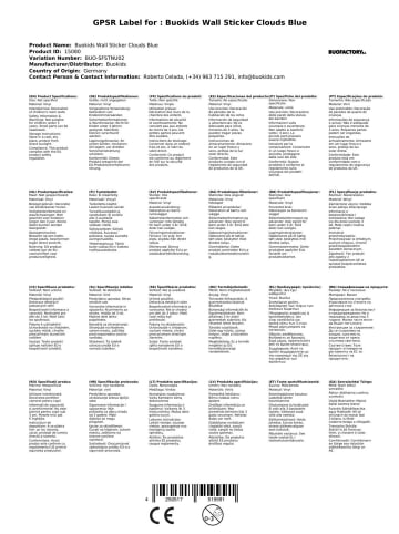 Buokids Wandsticker Wolken