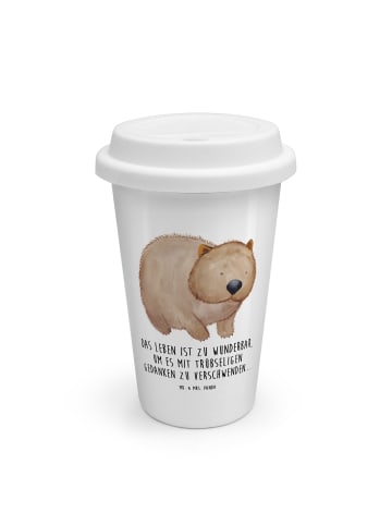 Mr. & Mrs. Panda To Go Becher Wombat mit Spruch in Weiß