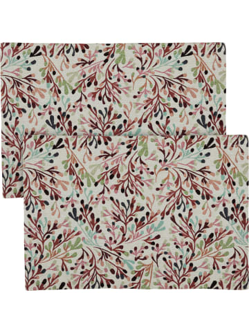 Sander Jacquard, Baumwollmischung Tischset 2er-Pack Coral in bunt