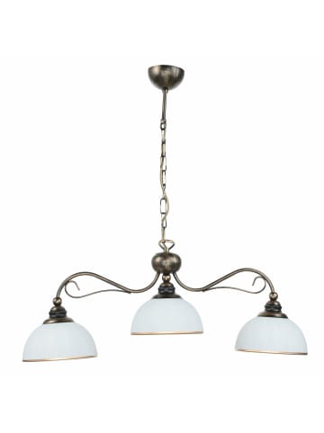 Licht-Erlebnisse Pendelleuchte (B)22 x (L)74 x (T)75 cm in Shabby Braun Antik Weiß GoldShabby Braun Antik Weiß Gold