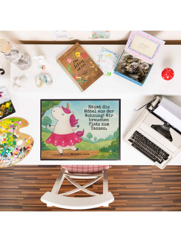 Mr. & Mrs. Panda schreibauflage Einhorn Ballerina Design mit Spruch in Weiß