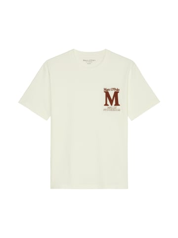 Marc O'Polo T-Shirt regular in multi/ egg white + logo