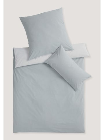Hessnatur Hessnatur Perkal Wende-Bettwäsche-Set PIET aus reiner Bio-Baumwolle in graublau