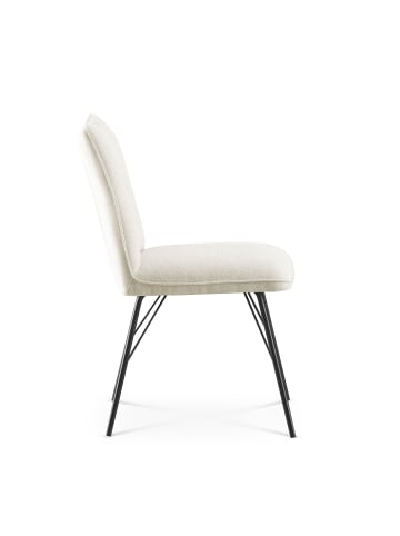B&D Home 2er-Set: Esszimmerstuhl NELE in Creme - (B)49 x (H)85 x (T)61,5 cm