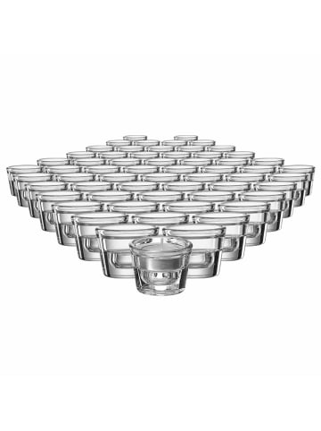 60er Set Teelichthalter / Kerzenhalter Lumi in Transparent ø 6 cm
