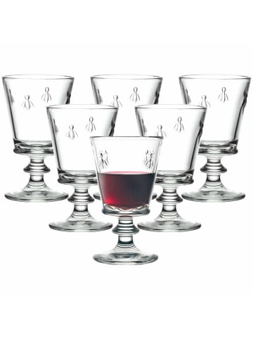 La Rochere 6er Set Rotweingläser Biene Abeille in 350 ml in transparent