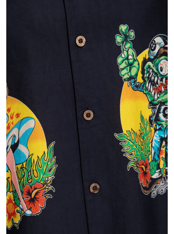 King Kerosin King Kerosin Hawaiihemd Lucky Monster in schwarz