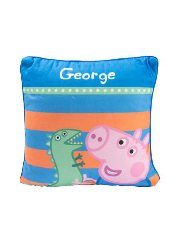 United Labels Peppa Wutz Dekokissen - George  30 x 30cm in blau