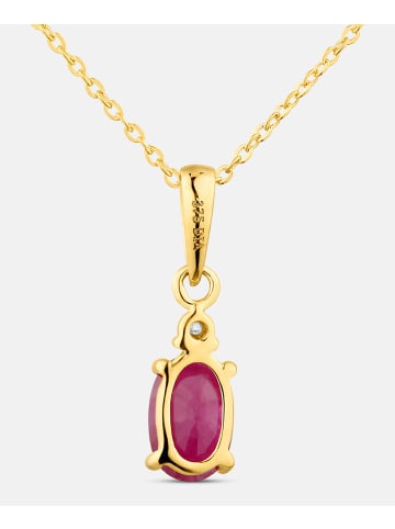 Diamant L'éternel Kette mit Anhänger, mit Rubin, 375 Gelbgold
