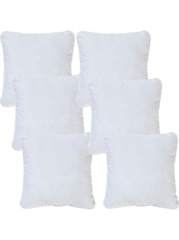 Erwin Müller Textilfaser Kuschelkissen 6er-Pack Lech in weiß
