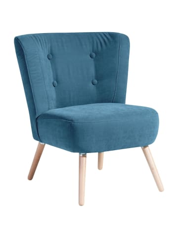 58 aufm Kessel SESSEL Kassi Bezug Veloursstoff Buche natur / petrol