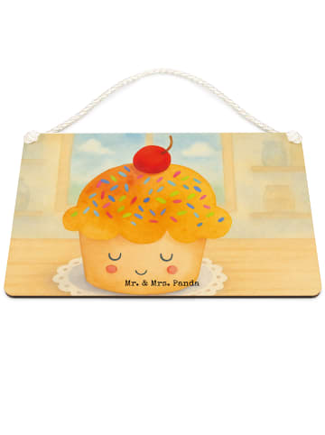 Mr. & Mrs. Panda Schild Cupcake Design ohne Spruch in Weiß