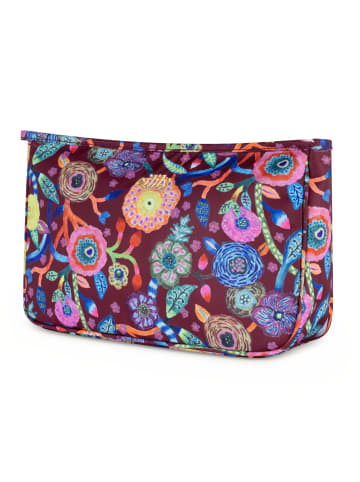 Oilily Pieternella stripe Kosmetiktasche 28 cm in tawny port