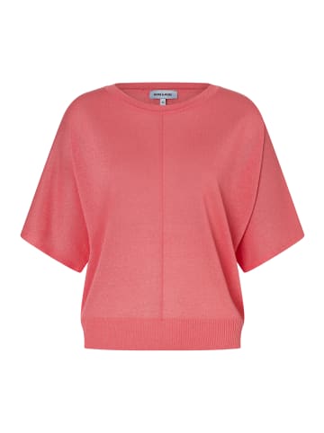 More & More dezent glänzender Kurzarmpullover in faded rose