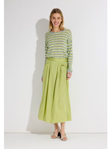 More & More kurzer, gestreifter Ajour-Pullover in stripes