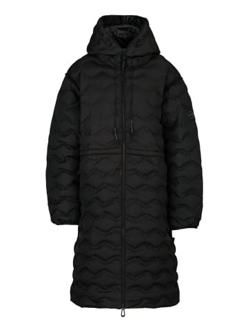 Replay Lange Steppjacke in schwarz