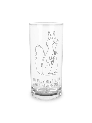 Mr. & Mrs. Panda Blümchentailglas Eichhörnchen Blume mit Spruch in Transparent