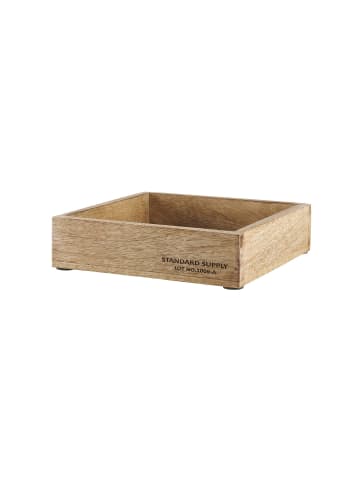 Butlers Holzkasten quadratisch L 20 x B 20cm STANDARD SUPPLY in Natur