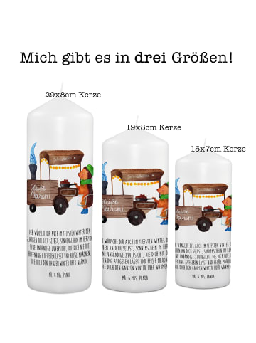 Mr. & Mrs. Panda Laternenkerze Igel Maronen mit Spruch in Weiß