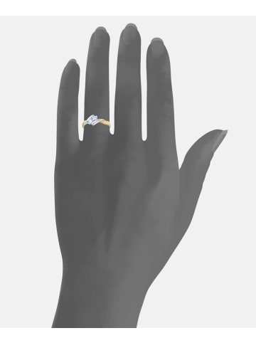 Diamant L'éternel Ring aus 375 Gelbgold mit Zirkonia