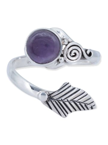 mantraroma 925er Silber - Ringe verstellbar mit Amethyst