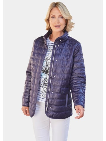 GOLDNER Kurzgröße:  Leichte Steppjacke mit Kapuze, 71cm in marine
