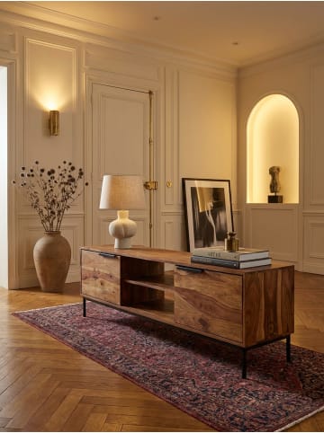 KADIMA DESIGN Lowboard Massivholz 147x51x38 cm TV-Kommode mit zwei Türen,