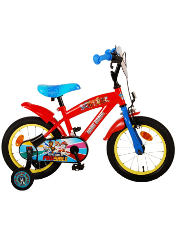 Volare Kinderfahrrad Paw Patrol für Jungen 14 Zoll Kinderrad in Rot/Blau 4 Jahre