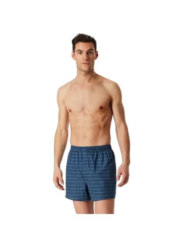 Schiesser Web-Boxershorts 4er Pack in Dunkelblau/Petrol