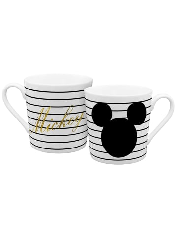 Geda Labels Tasse Mickey Gold Glitzer in Weiß - 350 ml