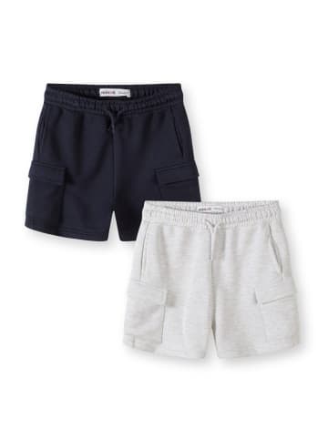 Minoti 2-er Pack Cargoshorts 29FLEECE254 in dunkelblau
