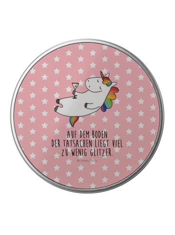 Mr. & Mrs. Panda Aufbewahrungsbehälter Einhorn Blümchentail mit Spruch in Rot Pastell