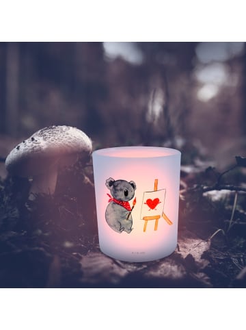 Mr. & Mrs. Panda Glas Windlicht Koala Künstler ohne Spruch in Transparent