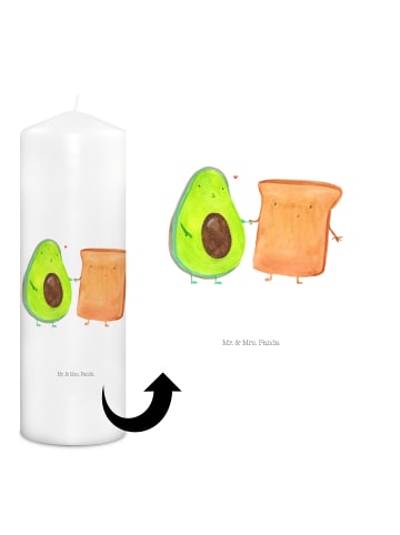 Mr. & Mrs. Panda Kerze Avocado Toast ohne Spruch in Weiß