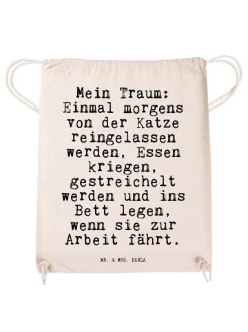 Mr. & Mrs. Panda Jutebeutel Mein Traum: Einmal morgens... mit Sp... in Creme