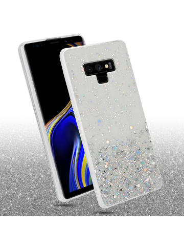 cadorabo Hülle für Samsung Galaxy NOTE 9 Glitter in Transparent mit Glitter
