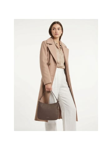 Lazarotti Bologna Leather Hobo Schultertasche Leder 27 cm in taupe