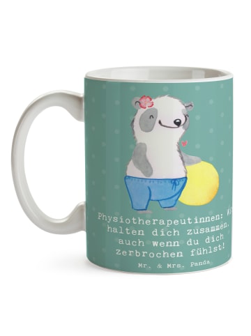 Mr. & Mrs. Panda Coffee Mug Physiotherapeutin ZuMenschmenhalt mit S... in Meeresbrise