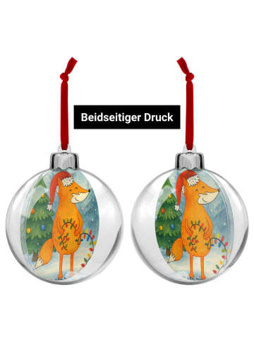 Mr. & Mrs. Panda Plastik-Weihnachtskugel Fuchs Weihnachten Desig... in Weiß